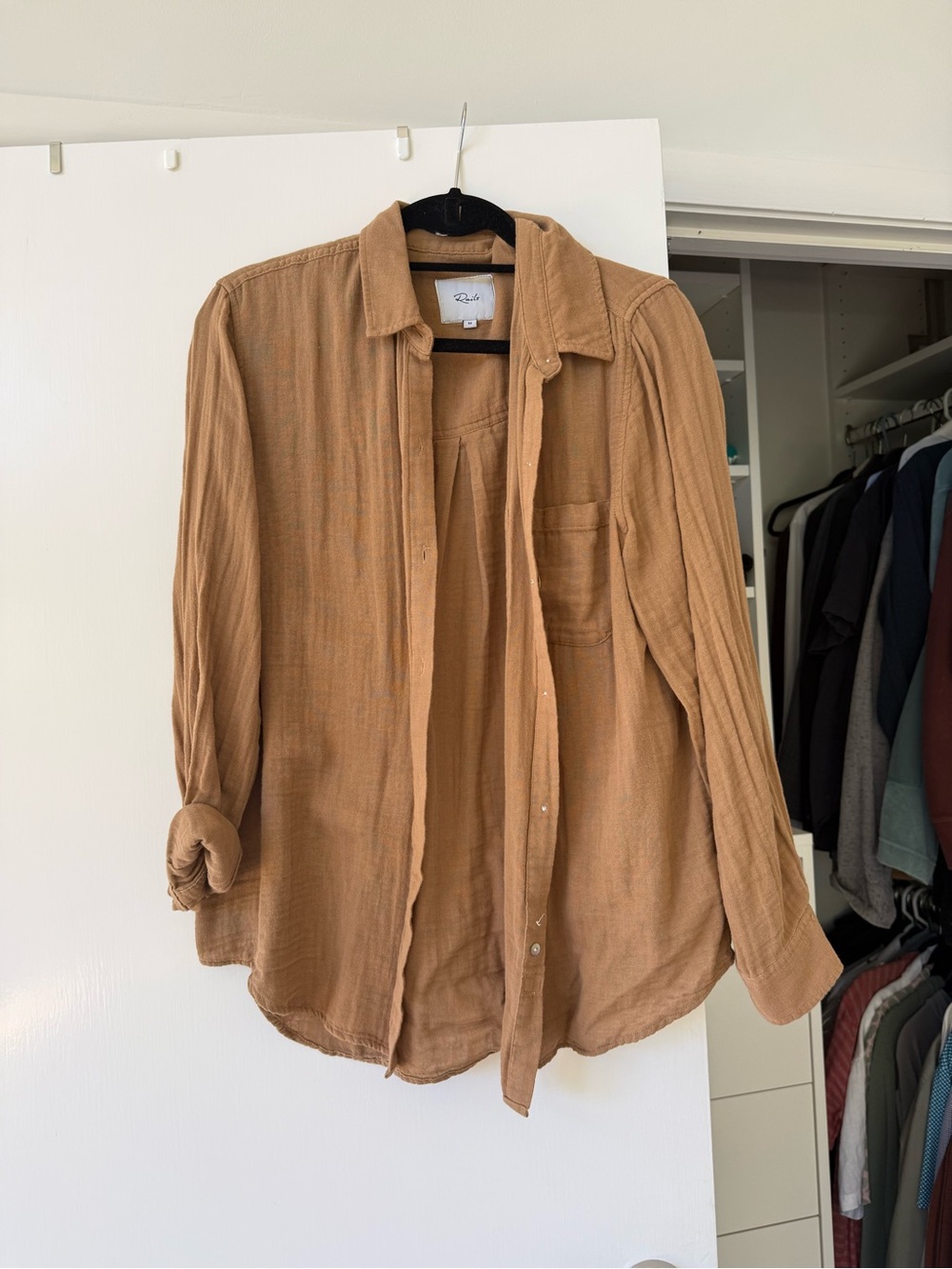 Rails Ellis Tan/Brown Lightweight Button-down Worn 2x